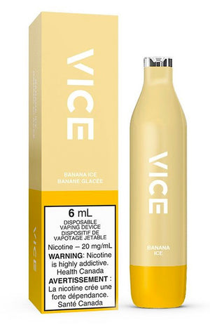 VICE 2500 PUFFS DISPOSABLE - BANANA ICE 20mg -   Easyvape.ca Brockville Vape Shop. Our Store Hours: Mon - Sat 9:30am - 4:30pm Call: 613-865-8959
