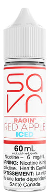 SAVR - Ragin' Red Apple 60mL FREEBASE -   Easyvape.ca Brockville Vape Shop. Our Store Hours: Mon - Sat 9:30am - 4:30pm Call: 613-865-8959