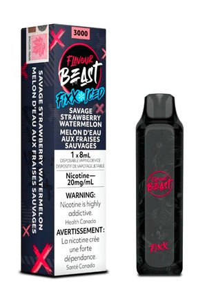 Flavour Beast Fixx Disposable 3K - Strawberry Watermelon Iced - DUTY PAID -   Easyvape.ca Brockville Vape Shop. Our Store Hours: Mon - Sat 9:30am - 4:30pm Call: 613-865-8959