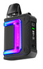 GeekVape Aegis Hero Q Kit CRC with rubberized armor and colorful LED display, showcasing adjustable settings.