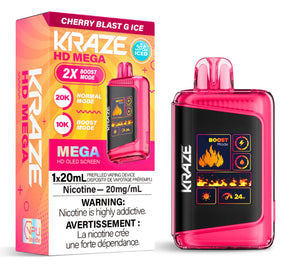 ONTARIO Kraze HD Mega - Cherry Blast G Ice - EasyVape.ca Great Canadian Vape Shop