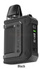 GeekVape Aegis Hero Q Kit in black, featuring durable rubber armor and essential display for vaping information.