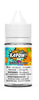 Kapow Salt Rainbow Express e-liquid bottle, 30ml, featuring tropical flavor graphics and nicotine warning.
