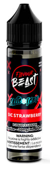 ONTARIO ONLY ONTARIO CAN ORDER THIS PRODUCT Flavour Beast E-Liquid 60mL- Sic Strawberry (ICED) Flavour Beast’s classic e-liquids are now available in a new 60mL format, offering 2X the size with the same intensely bright flavours. With a 40VG/60PG ratio,