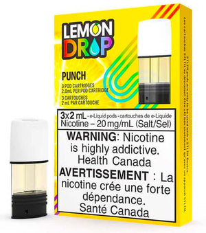 ONTARIO STLTH POD PACK LEMON DROP PUNCH (3 PACK) Taste the rainbow in this unique blend of fresh tropical fruit punch blended with sour lemonade. There's definitely a pot of gold at the end of this rainbow!