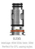 SMOK D Meshed Coil Details: 1. 4 silicone rings 2. High-density antibacterial cotton 3. Hexagon-structure dual meshed heating wire 4. Sub-ohm dual meshed 5. DTL vaping style PACKAGE CONTENTS The Package of SMOK D-Coil Meshed Comes With: 1* SMOK D-Coil 5pc
