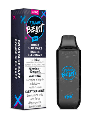 BOMB Blue RAZZ 4K - Flavour Beast Rechargeable Vaping Device - DUTY PAID -   Easyvape.ca Brockville Vape Shop. Our Store Hours: Mon - Sat 9:30am - 4:30pm Call: 613-865-8959