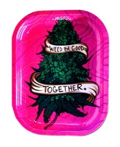 Weed be Good Metal Rolling Tray - Small -   Easyvape.ca Brockville Vape Shop. Our Store Hours: Mon - Sat 9:30am - 4:30pm Call: 613-865-8959