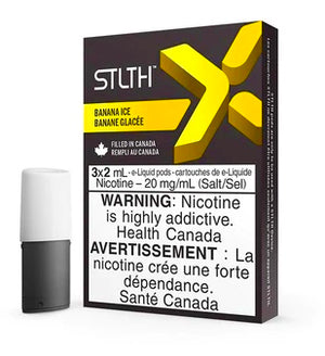 STLTH X POD PACK BANANA ICE (3 PACK) 20 mg - duty paid -   Easyvape.ca Brockville Vape Shop. Our Store Hours: Mon - Sat 9:30am - 4:30pm Call: 613-865-8959