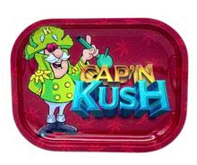 Capn Kush Metal Rolling Tray - Small -   Easyvape.ca Brockville Vape Shop. Our Store Hours: Mon - Sat 9:30am - 4:30pm Call: 613-865-8959